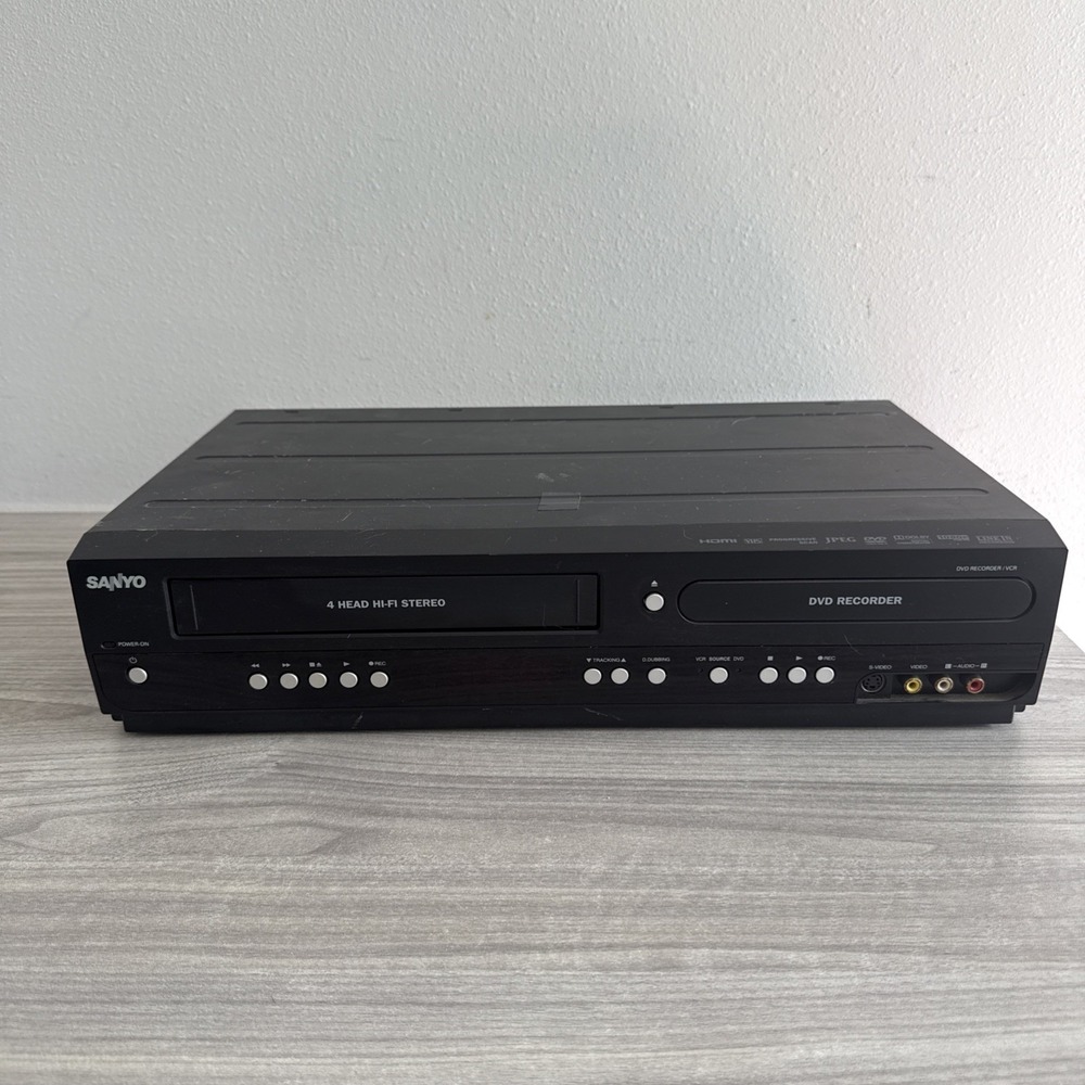 Sanyo FWDV225F DVD Recorder VCR VHS Player Combo Unit No Remote TESTED WORKS